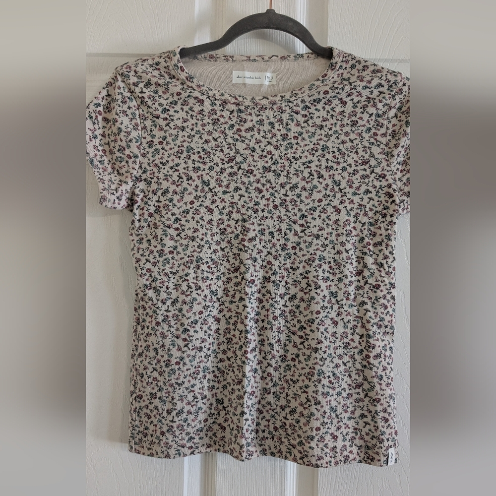 Abercrombie Kids Floral Print Blouse - Pink and Black
